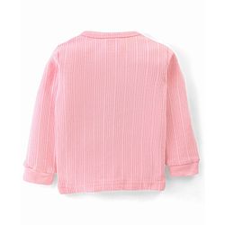 Babyhug Full Sleeves Thermal Front Open & Pullover Thermal Vest Solid Colour Pack Of 2 - Pink