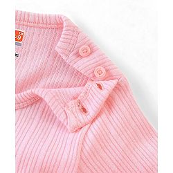 Babyhug Full Sleeves Thermal Front Open & Pullover Thermal Vest Solid Colour Pack Of 2 - Pink