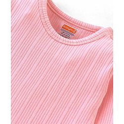 Babyhug Full Sleeves Thermal Front Open & Pullover Thermal Vest Solid Colour Pack Of 2 - Pink