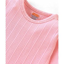 Babyhug Full Sleeves Thermal Front Open & Pullover Thermal Vest Solid Colour Pack Of 2 - Pink