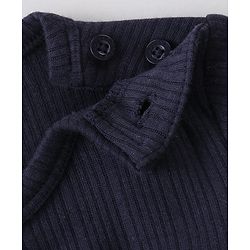 Babyhug Pullover Full Sleeve Solid Colour Thermal Vests Pack of 2 - Navy