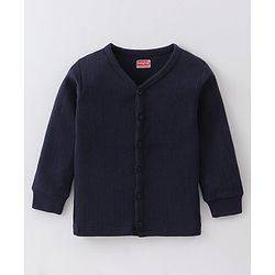 Babyhug Pullover Full Sleeve Solid Colour Thermal Vests Pack of 2 - Navy