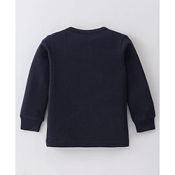 Babyhug Pullover Full Sleeve Solid Colour Thermal Vests Pack of 2 - Navy
