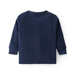 Babyhug Pullover Full Sleeve Solid Colour Thermal Vests Pack of 2 - Navy