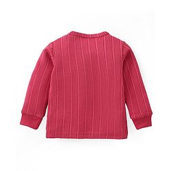 Babyhug Full Sleeves Front Open & Pullover Thermal Vests with Solid Colour Pack of 2 - Maroon