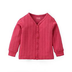 Babyhug Full Sleeves Front Open & Pullover Thermal Vests with Solid Colour Pack of 2 - Maroon