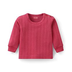 Babyhug Full Sleeves Front Open & Pullover Thermal Vests with Solid Colour Pack of 2 - Maroon