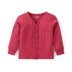 Babyhug Full Sleeves Front Open & Pullover Thermal Vests with Solid Colour Pack of 2 - Maroon