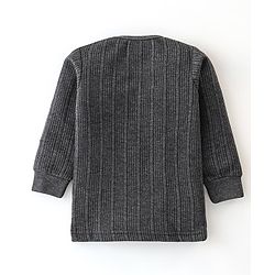 Babyhug Full Sleeves Thermal Vests & Pant Set - Dark Grey