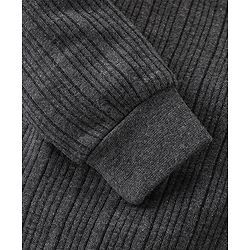 Babyhug Full Sleeves Thermal Vests & Pant Set - Dark Grey