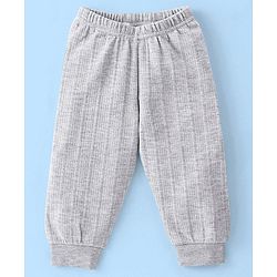 Babyhug Full Sleeves Thermal Vests & Pant Set - Light Grey