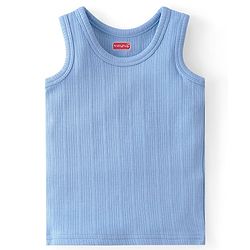 Babyhug Full Sleeves Solid Thermal Vests & Pant Set of 3 - Blue
