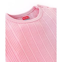 Babyhug Full Sleeves Solid Thermal Vests & Pant Set of 3 - Pink