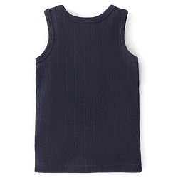 Babyhug Full Sleeves Solid Thermal Vests & Pant Set of 3 - Navy Blue