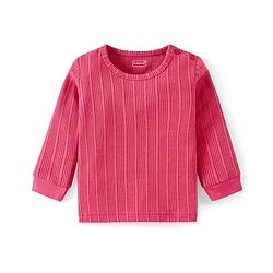Babyhug Full Sleeve & Sleeveless Solid Thermal Vests & Pant - Coral