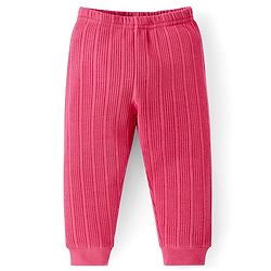 Babyhug Full Sleeve & Sleeveless Solid Thermal Vests & Pant - Coral