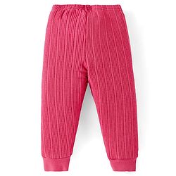 Babyhug Full Sleeve & Sleeveless Solid Thermal Vests & Pant - Coral