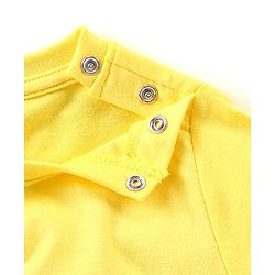 Babyhug Single Jersey Knit Half Sleeves Dino Printed Night Suit - Yellow