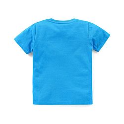 Babyhug Single Jersey Knit Half Sleeves Night Suit Animal Print - Blue