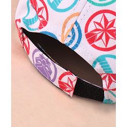 Babyhug Marvel Cotton Summer Cap With Avengers  Print - Bright White
