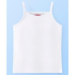 Babyhug 100% Cotton Knit Sleeveless Slips Solid Colour Pack of 3 - White