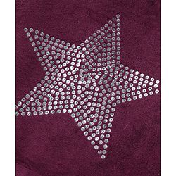 Babyhug Velour Woven Full Sleeves  Winter Wear Suit with Sequin Star Detailing - Wine