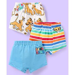 Babyhug Disney Cotton Knit Briefs with The Lion King Print Pack Of 3 - Multicolor
