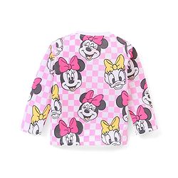 Babyhug Disney Single Jersey Knit Full Sleeves Night Suit With Minnie Mouse Graphics - Pink