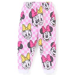 Babyhug Disney Single Jersey Knit Full Sleeves Night Suit With Minnie Mouse Graphics - Pink