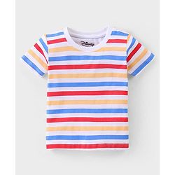 Babyhug Disney Cotton Half Sleeves Striped T-Shirt With 101 Dalmatians Graphics Pack of 3 - Multicolor