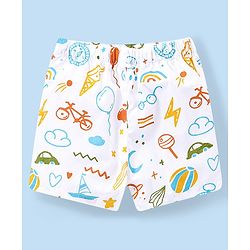 Babyhug Cotton Woven Lion Printed Boxers Pack of 3 - Multicolour