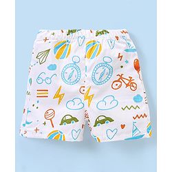 Babyhug Cotton Woven Lion Printed Boxers Pack of 3 - Multicolour