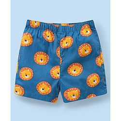 Babyhug Cotton Woven Lion Printed Boxers Pack of 3 - Multicolour