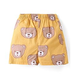 Babyhug  Cotton Woven Boxers with Teddy & Tree Print Pack of 3 - Multicolour