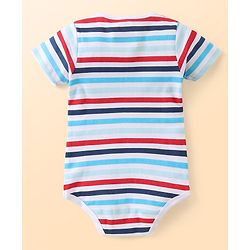 Babyhug Disney Cotton Knit Half Sleeves 101 Dalmatians Graphics Onesies Pack of 3 - Blue White & Red