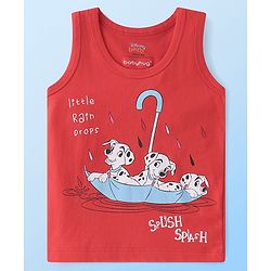 Babyhug Disney Cotton Knit Sleeveless Sando Vest with 101 Dalmatians Print Pack of 3 - Multicolour