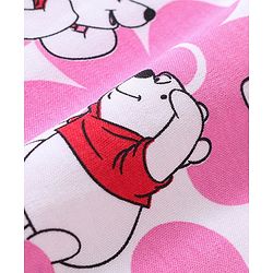 Babyhug Disney Cotton Frill Sleeves Jhablas Winnie The Pooh Print Pack of 3 - Pink & Red