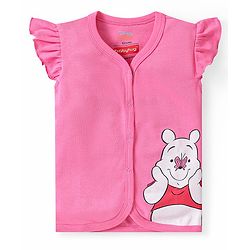 Babyhug Disney Cotton Frill Sleeves Jhablas Winnie The Pooh Print Pack of 3 - Pink & Red