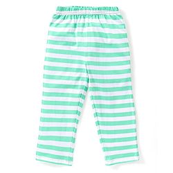 Babyhug Cotton Knit Half Sleeves Lion & Tiger Printed Night Suit - Green