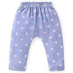 Babyhug Cotton Knit Full Length Diaper Leggings With Floral Print Pack Of 3 - Multicolor