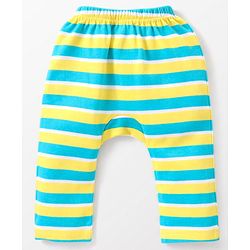 Babyhug Interlock Full Length Diaper Leggings Printed & Striped Pack of 3 - Multicolour