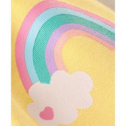 Babyhug Cotton Knit Full Length Diaper Leggings with Heart & Rainbow Print Pack of 3 - Multicolour