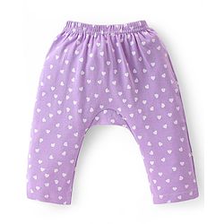 Babyhug Cotton Knit Full Length Diaper Leggings with Heart & Rainbow Print Pack of 3 - Multicolour