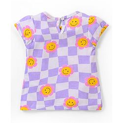 Babyhug 100% Cotton Knit Half Sleeves Top Polka Dot Pack of 3 - Multicolor
