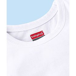 Babyhug 100% Organic Cotton Knit Sleeveless Sando Pack of 3 - White