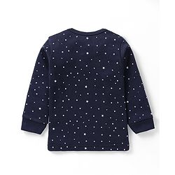Babyhug Full Sleeves Vest Pullover & Bottom Thermal Wear Combo Star Print Pack Of 3 - Navy Blue