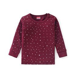 Babyhug Full Sleeves Vest Pullover &  Thermal Wear Pant Star Print Pack Of 3 - Maroon