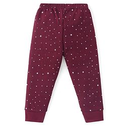 Babyhug Full Sleeves Vest Pullover &  Thermal Wear Pant Star Print Pack Of 3 - Maroon