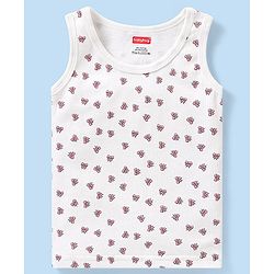Babyhug Full Sleeves Vest Pullover & Bottom Thermal Wear Combo Bow Print Pack Of 3 - Off White