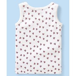 Babyhug Full Sleeves Vest Pullover & Bottom Thermal Wear Combo Bow Print Pack Of 3 - Off White